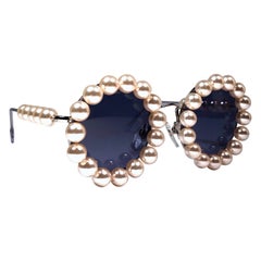Chanel Vintage Runway Pearls Spring Summer 1994 Sunglasses Made In Italy