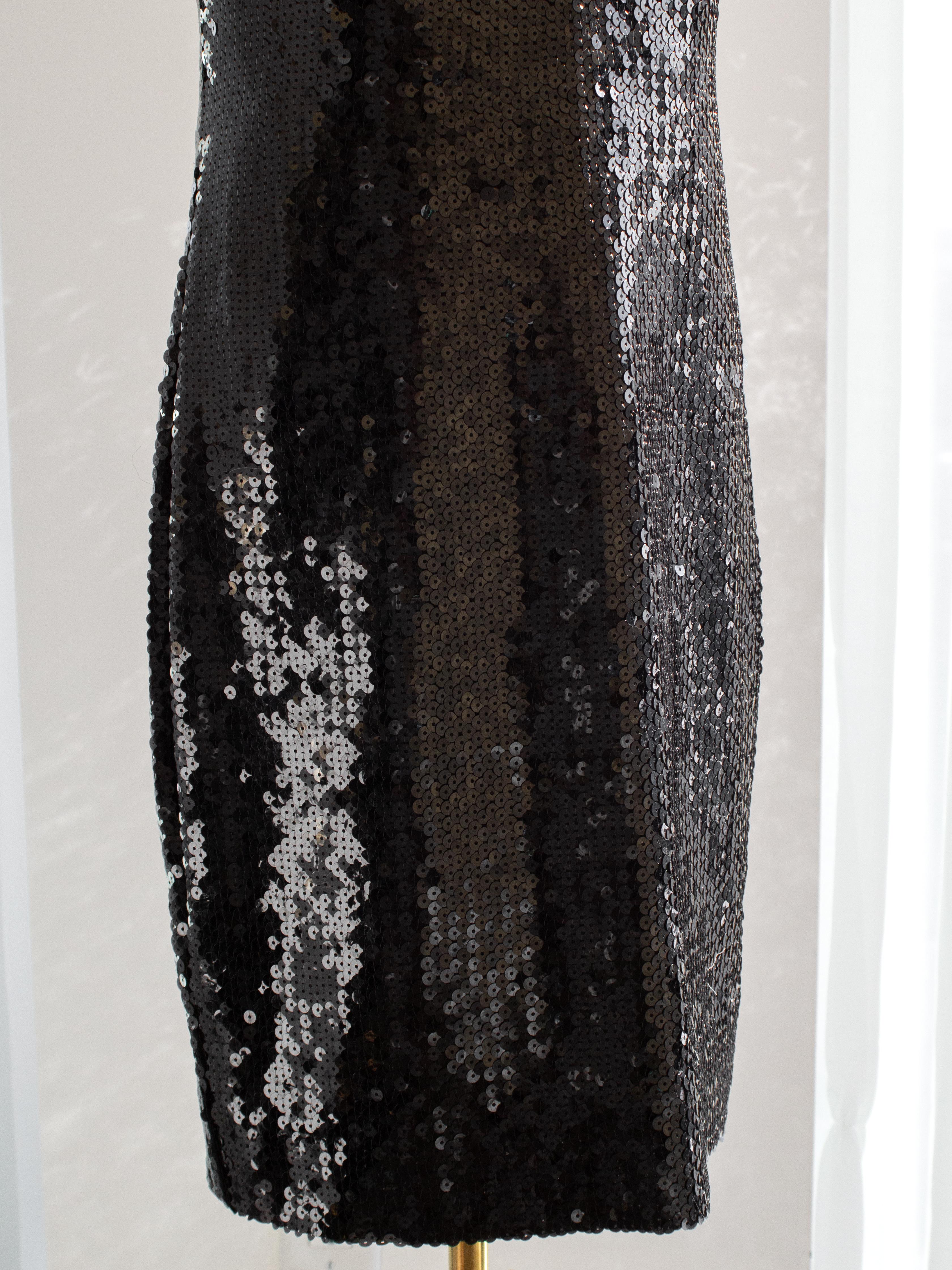 Chanel Vintage S.S. White 1987 Bianco Nero con paillettes e fiocco Bustier Mini Dress in vendita 4