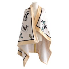Chanel Vintage S/S 1994 Beige White Printed Terrycloth 94P Beach Towel