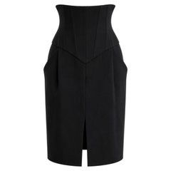 Chanel Vintage S/S 1995 Barbie Noir Corset 95P Mini jupe