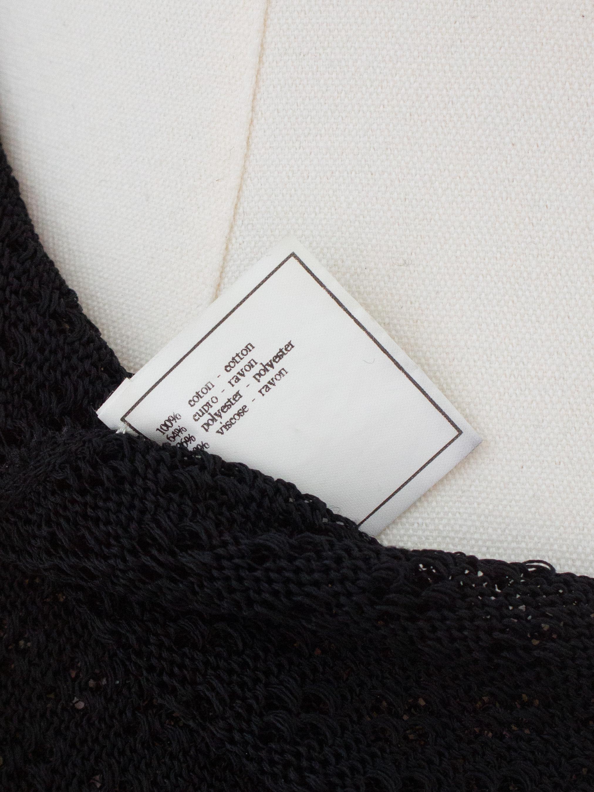 Chanel Vintage S/S 1995 Barbie Negro Punto Crochet Perla 95P Mono en venta 8