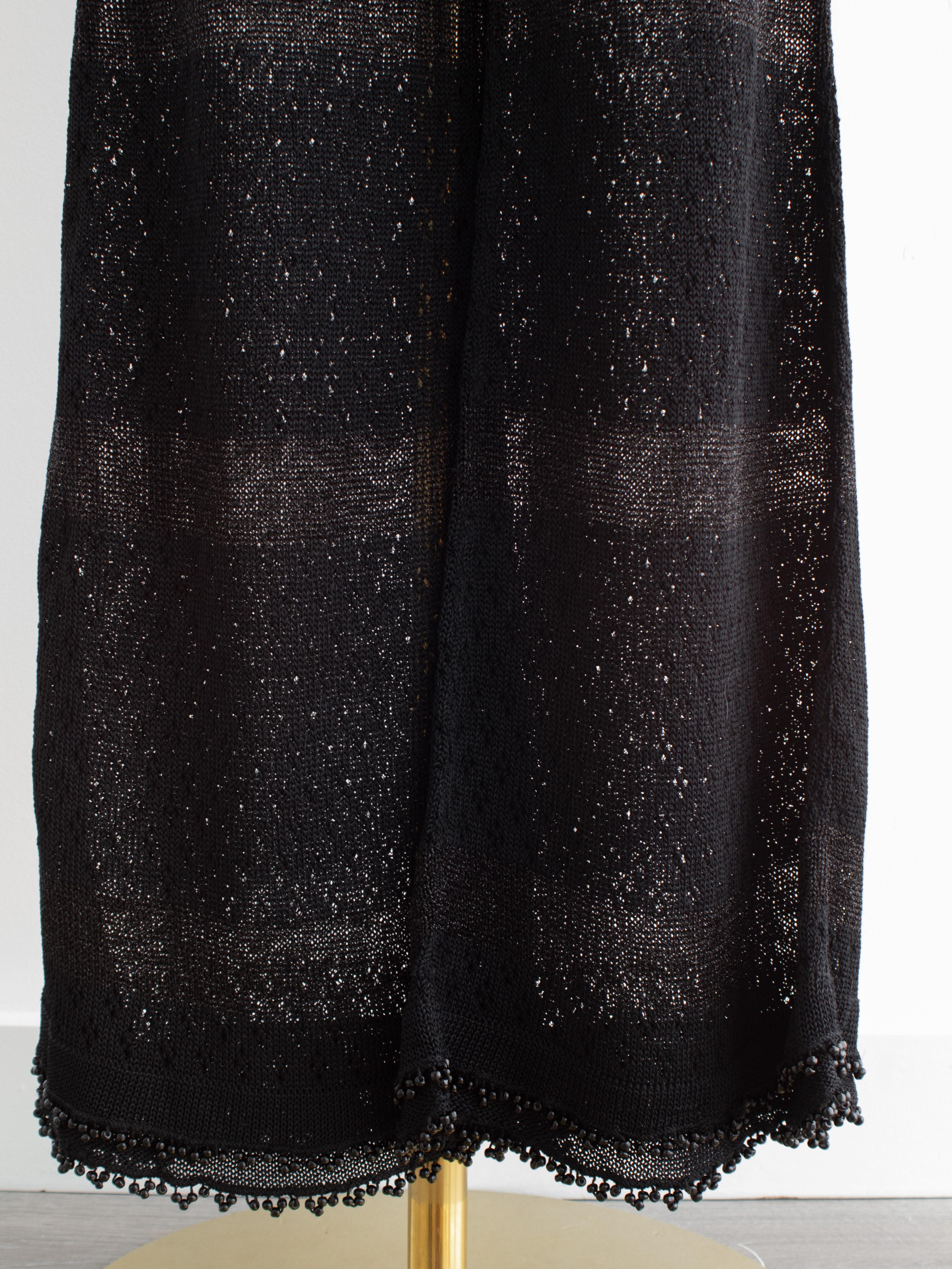 Chanel Vintage S/S 1995 Barbie Negro Punto Crochet Perla 95P Mono en venta 3