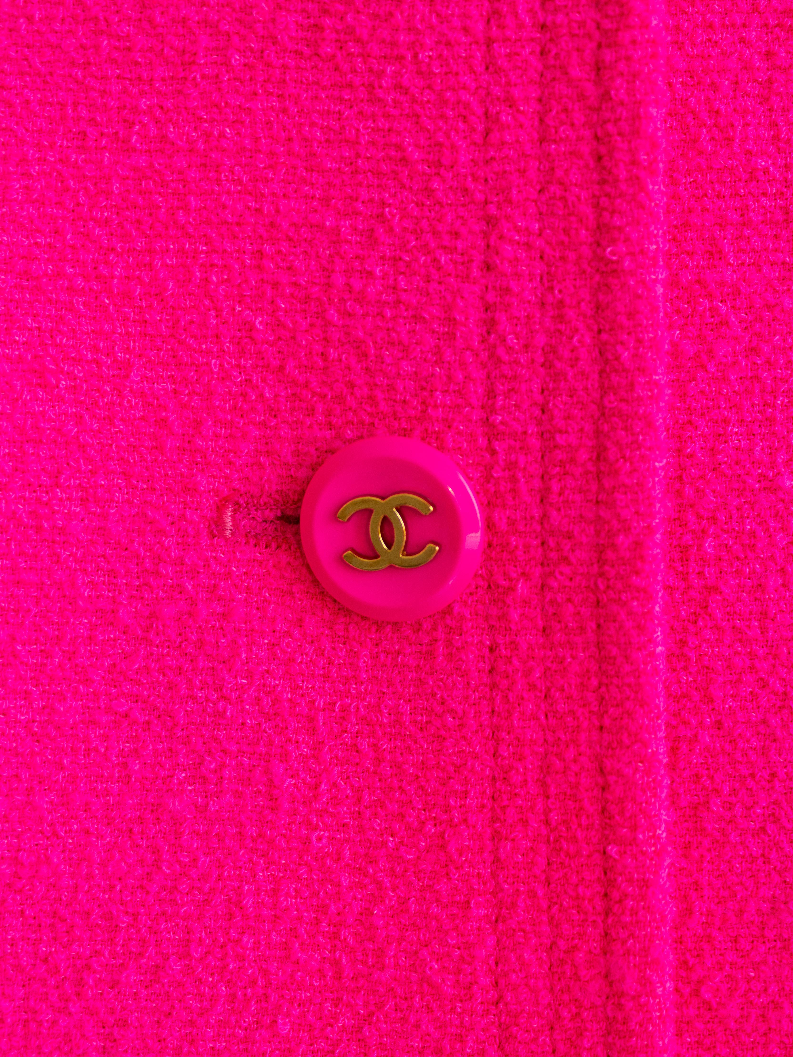 Chanel Vintage S/S 1995 Barbie Pink CC 95P Tweed Jacket 1