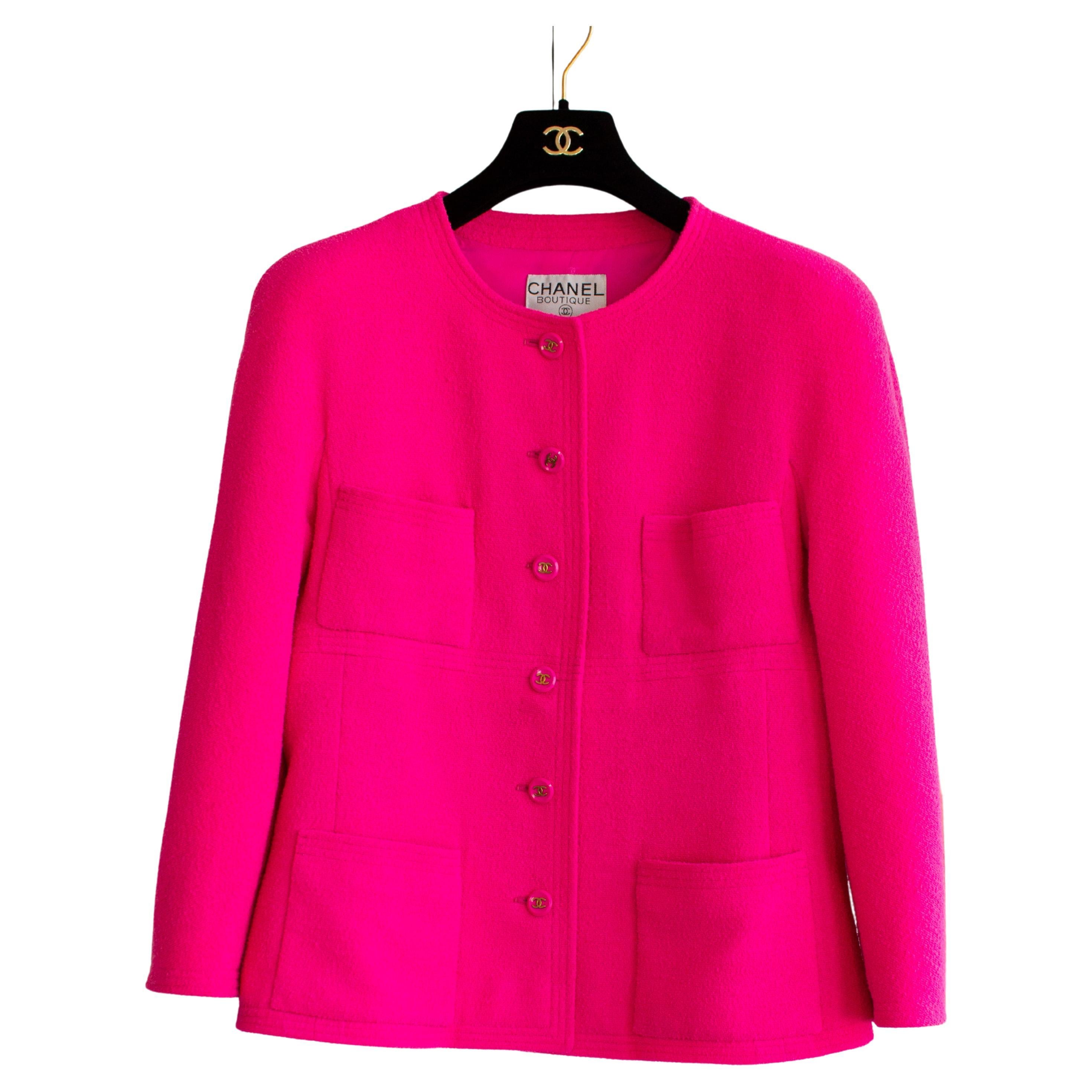 CHANEL Vintage jacket in ecru tweed size 44FR  VALOIS VINTAGE PARIS
