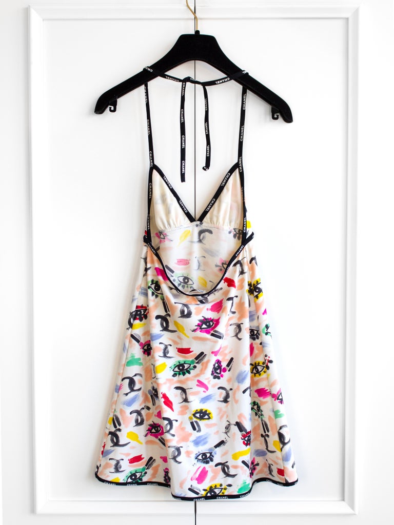 chanel beach dress Chanel Yellow Striped Dress circa SS19  Vintage by Misty