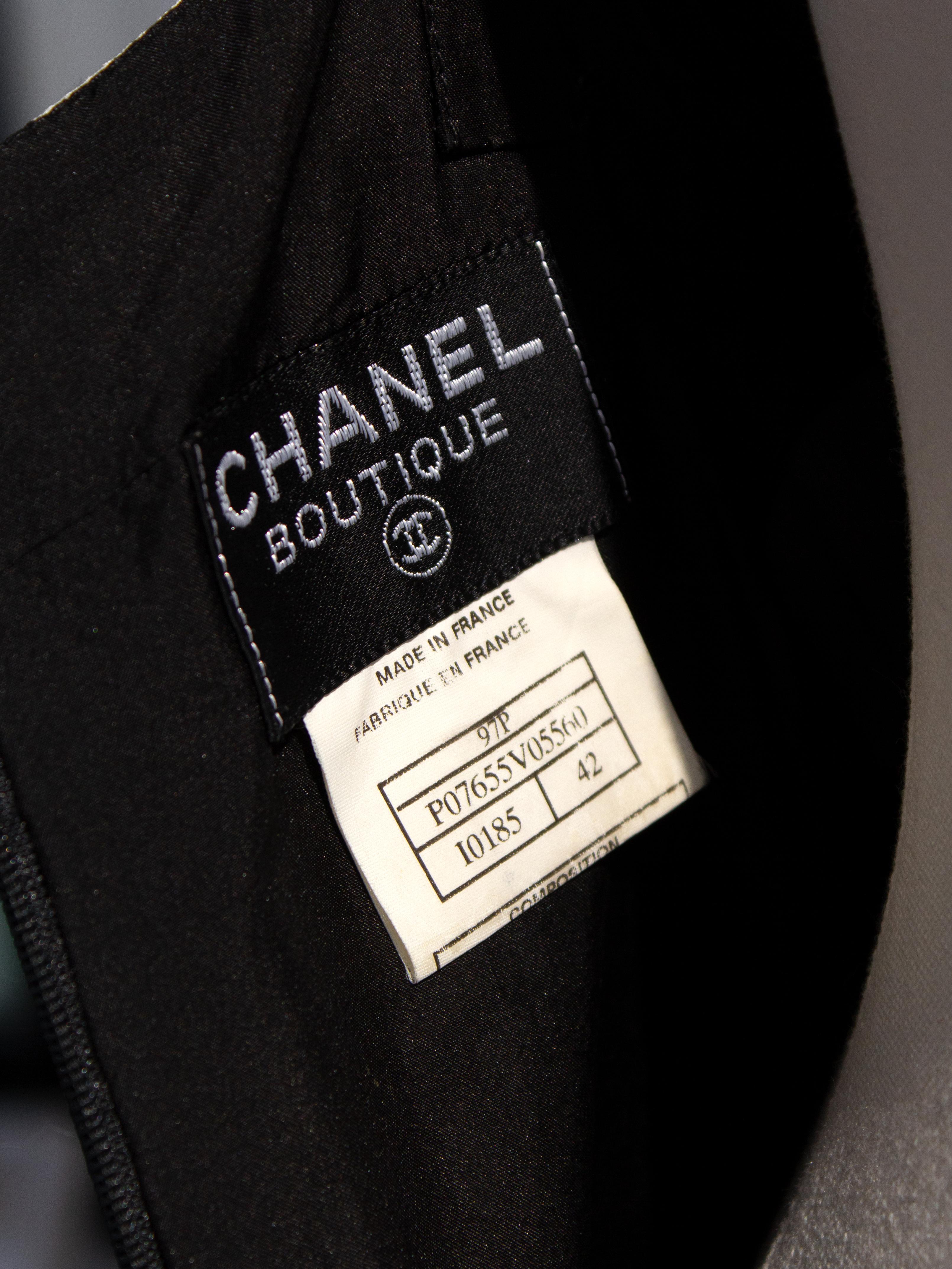 Chanel Vintage S/S 1997 Black White Polka Dot CC 97P Mini Dress 11
