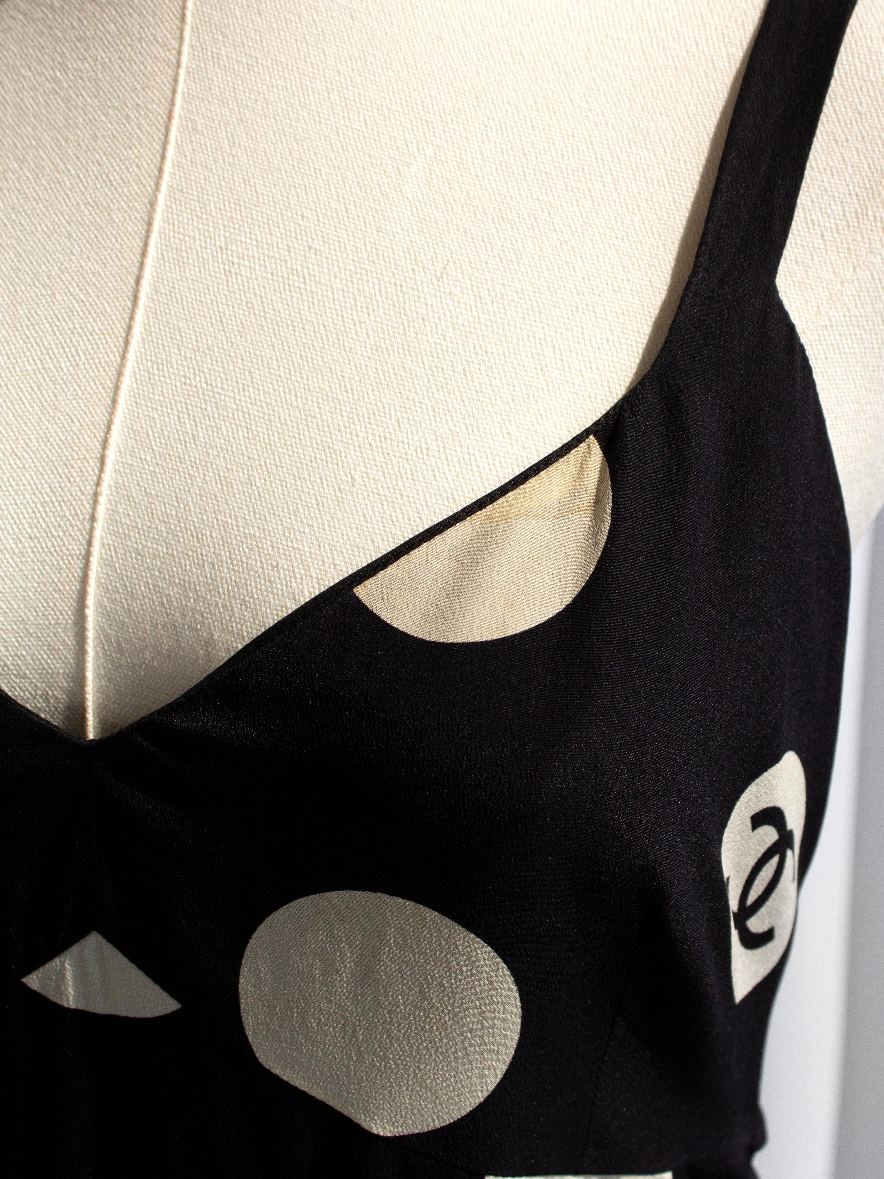 Chanel Vintage S/S 1997 Black White Polka Dot CC 97P Mini Dress 5