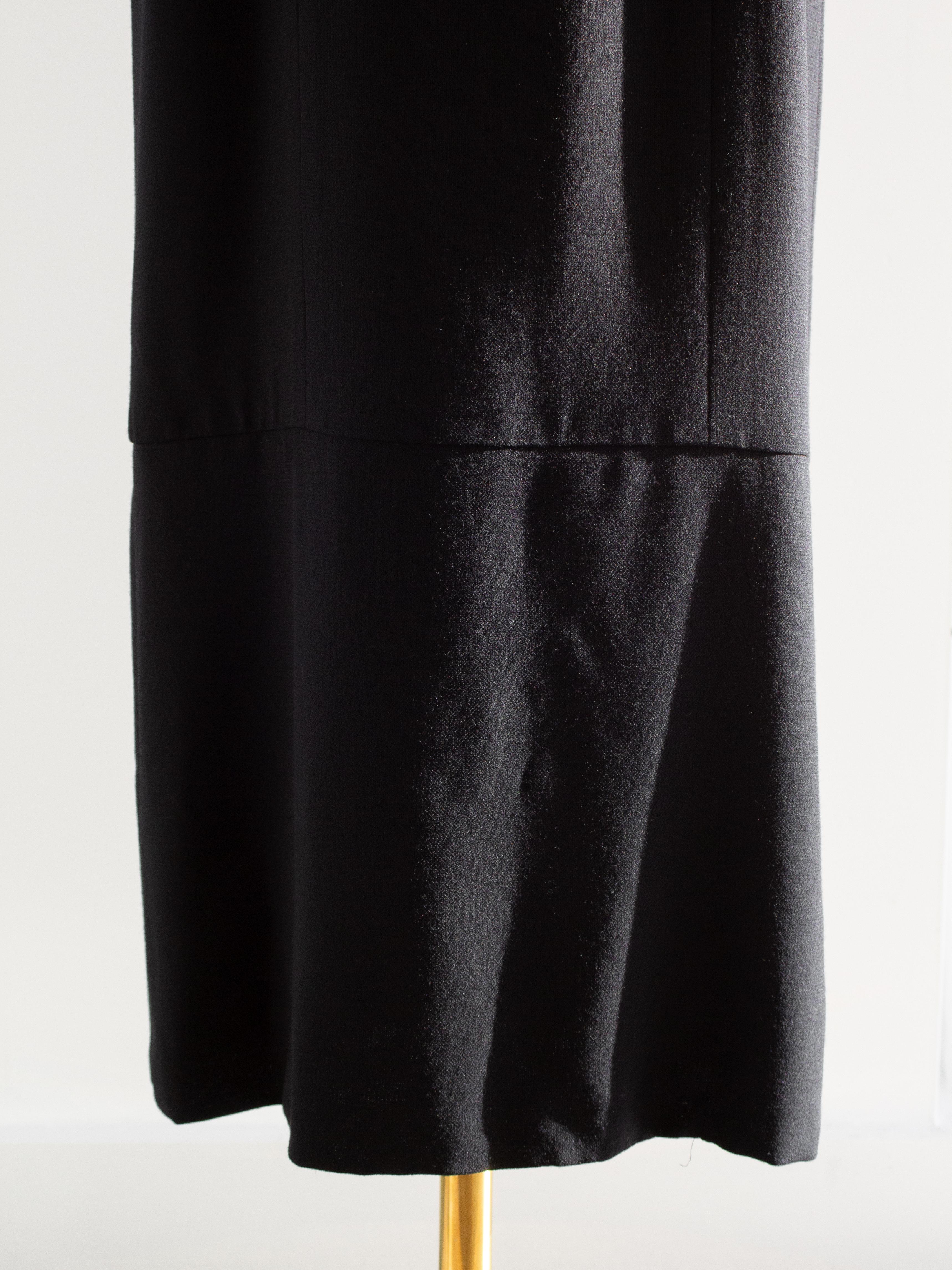 Chanel Vintage S/S 1998 Silver Crystal Chiclet Straps Black 98p Gown Dress For Sale 9