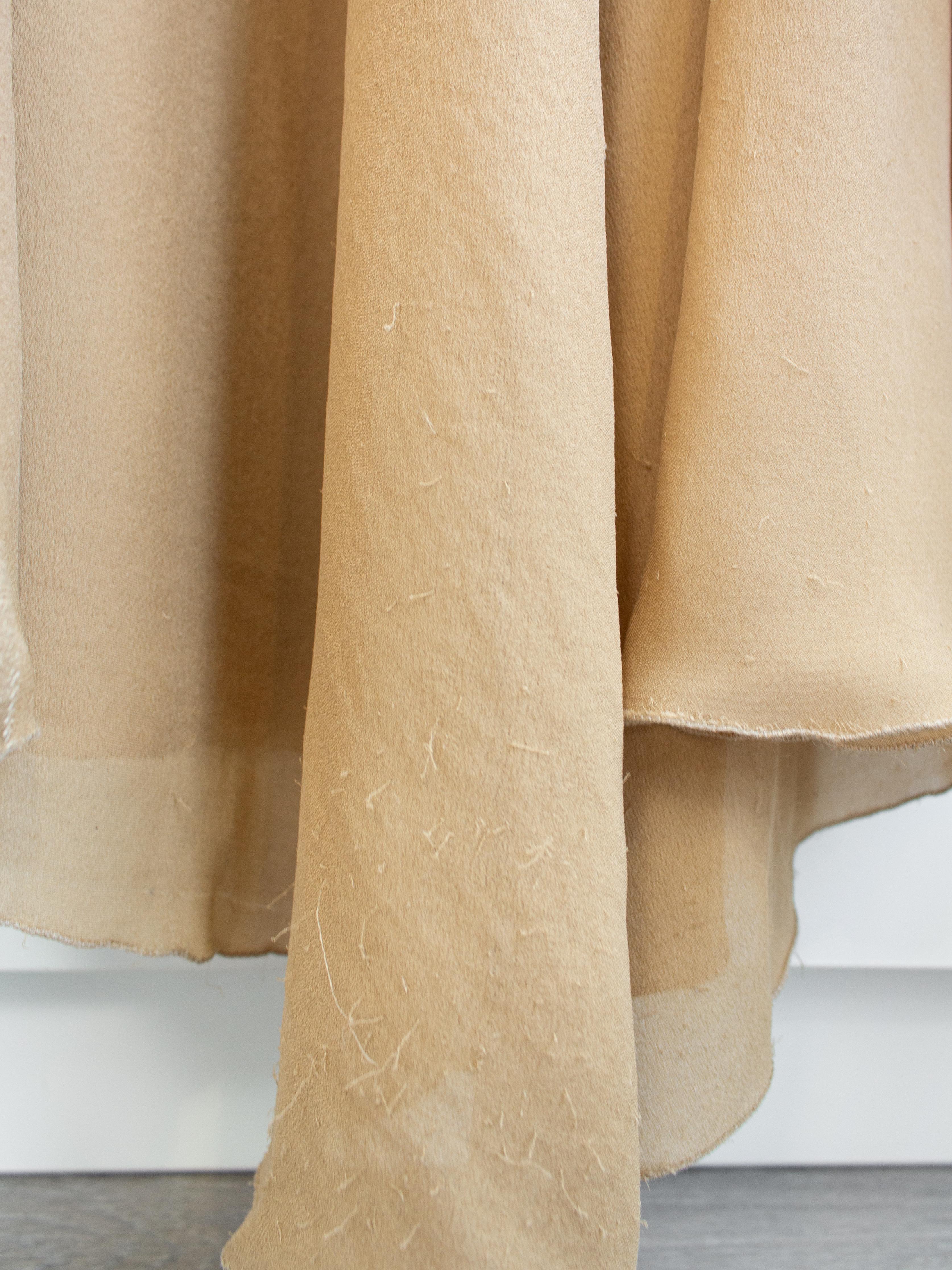 Chanel Vintage S/S 2003 Beige Silk Sequin Embellished 03P Goddess Evening Gown 14