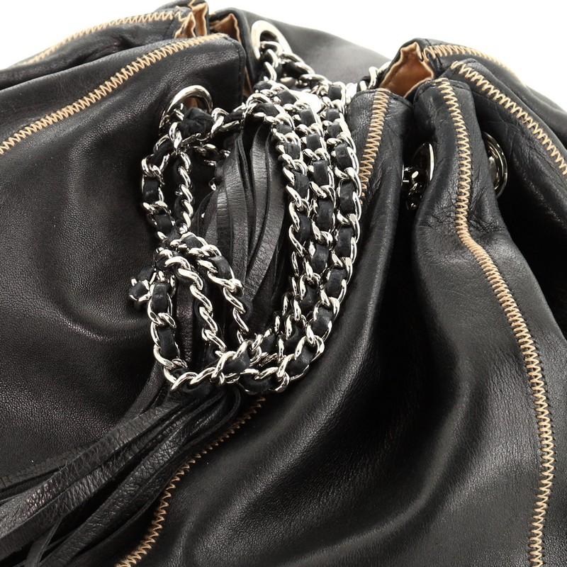 Chanel Vintage Sac Cordon Shoulder Bag Lambskin Medium In Good Condition In NY, NY