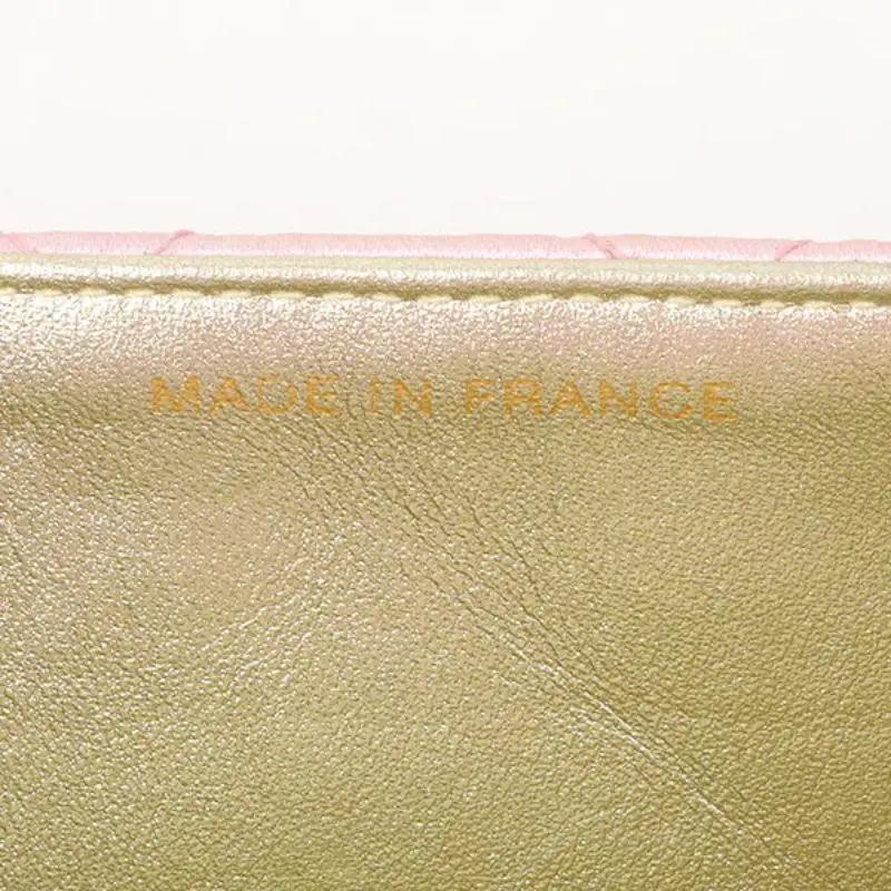 Chanel Vintage Satin Pink Classic Flap Square Bag Mini 5