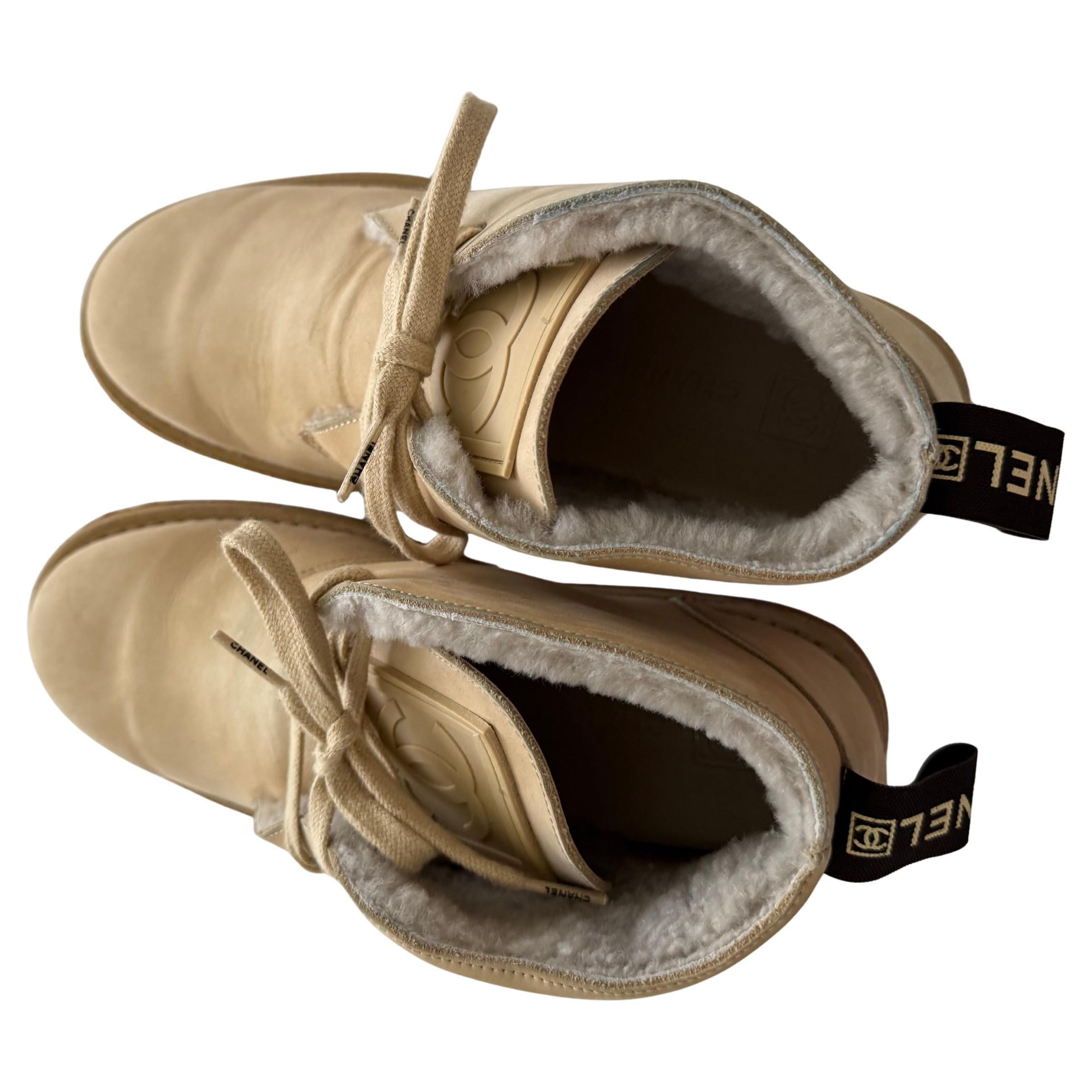 Chanel Vintage Schuhe Shearling Inside 2006 im Angebot 1