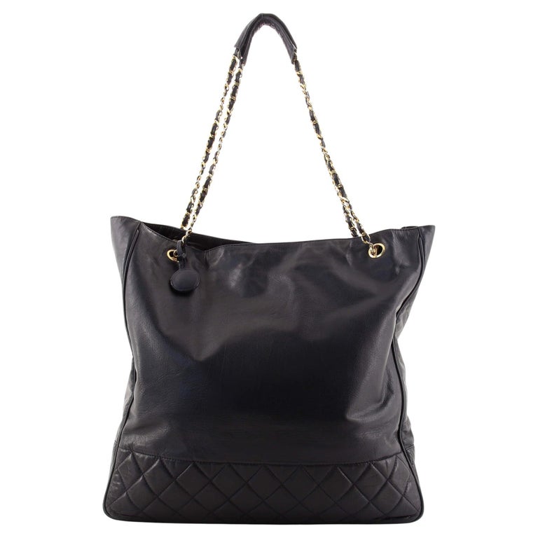 Luggage Large Lambskin Tote - Noir