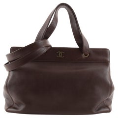 Chanel Vintage Shopping Tote Leather Large
