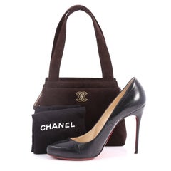 Chanel Vintage Shopping Tote Suede Mini