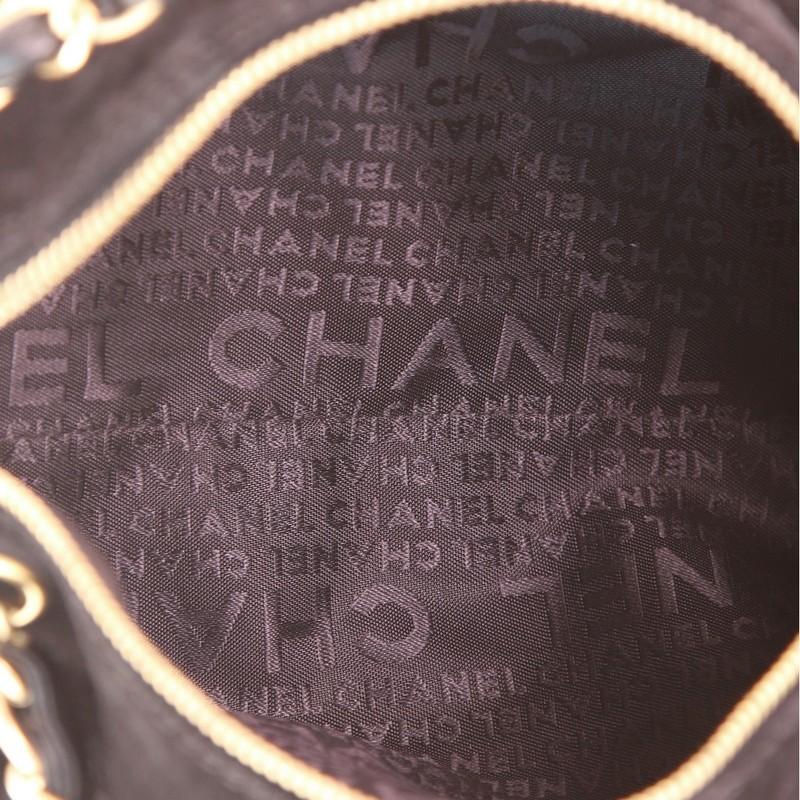 Chanel Vintage Side Pocket Chain Shoulder Bag Suede Medium 1