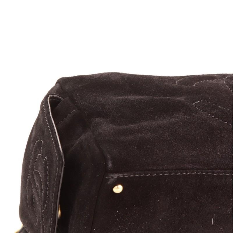 Chanel Vintage Side Pocket Chain Shoulder Bag Suede Medium 2