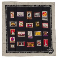 Chanel Vintage Silk Flags Scarf