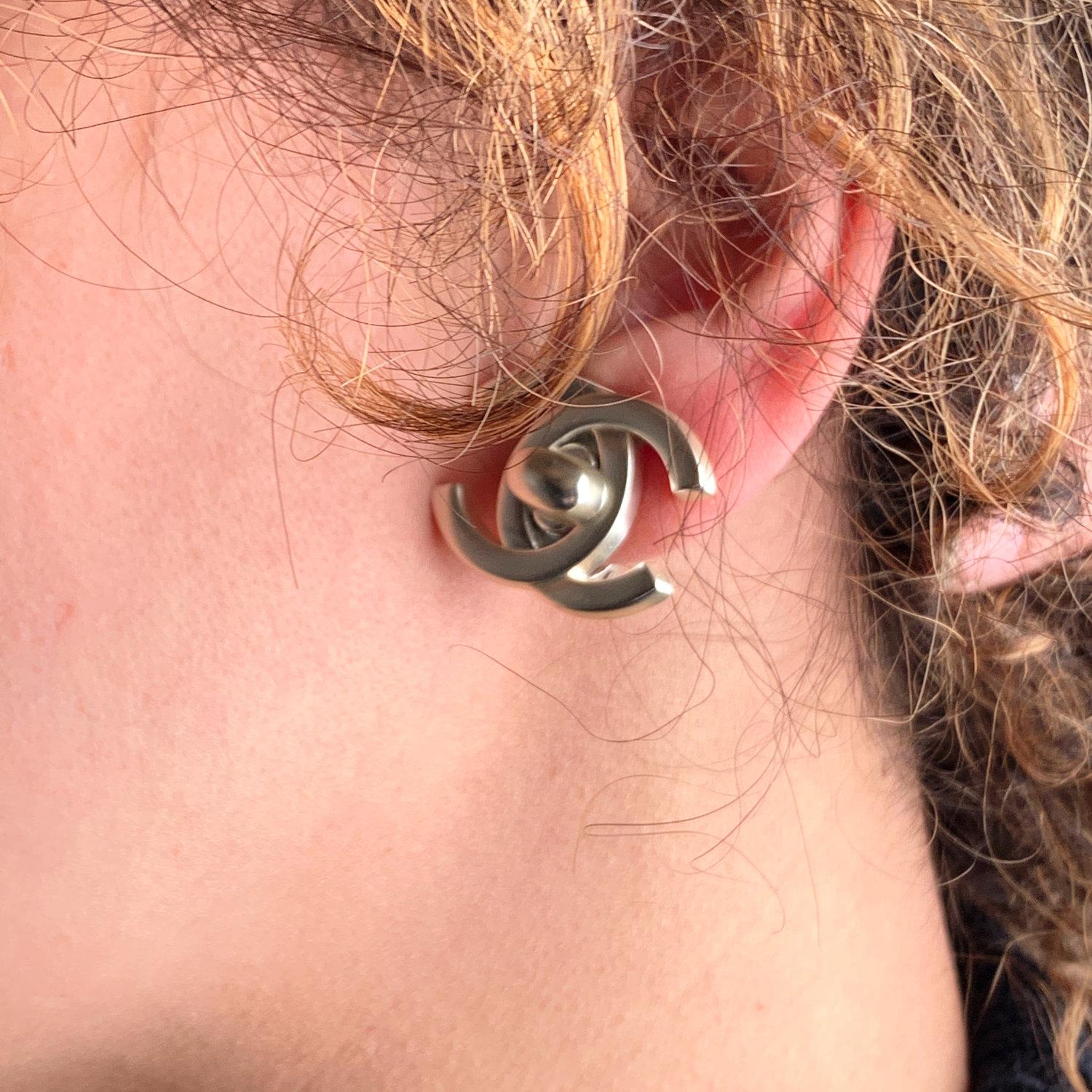 chanel turnlock earrings