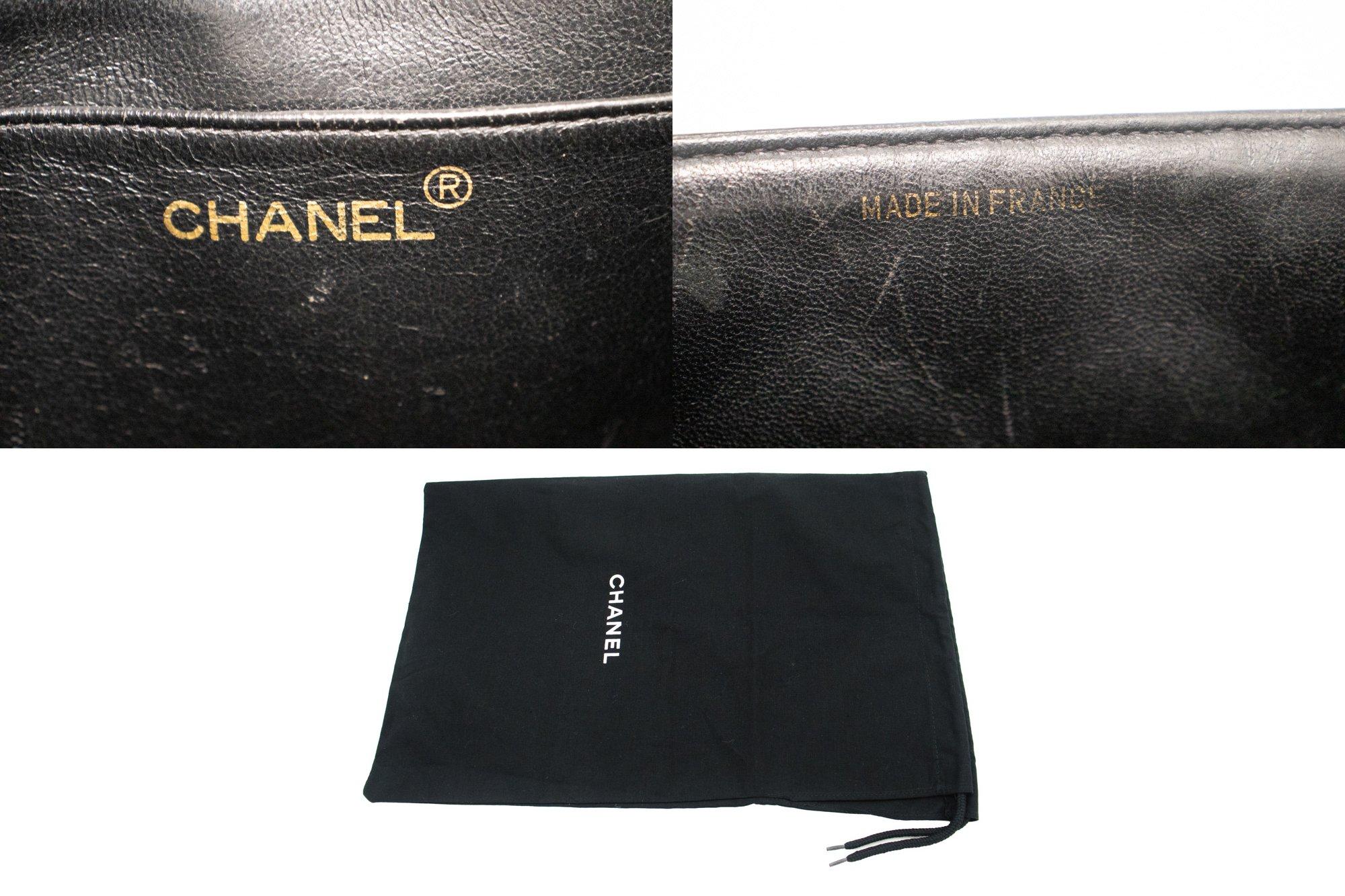 CHANEL Vintage Single Chain Flap Shoulder Bag Black Quilted Lamb 4