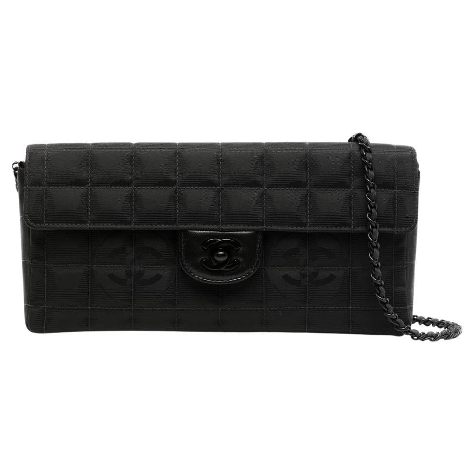 Chanel Vintage So Black Bar Chain Shoulder Bag