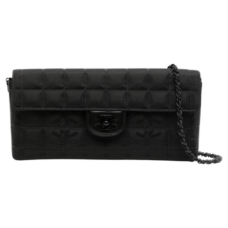 Chanel Vintage So Black Bar Chain Shoulder Bag For Sale at 1stDibs