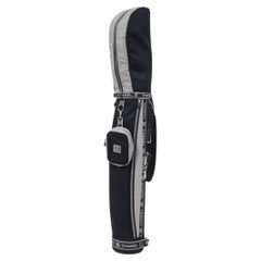 Chanel Vintage Sport Golf Bag Navy Blue White CC Logo Cross Body Travel Pouch