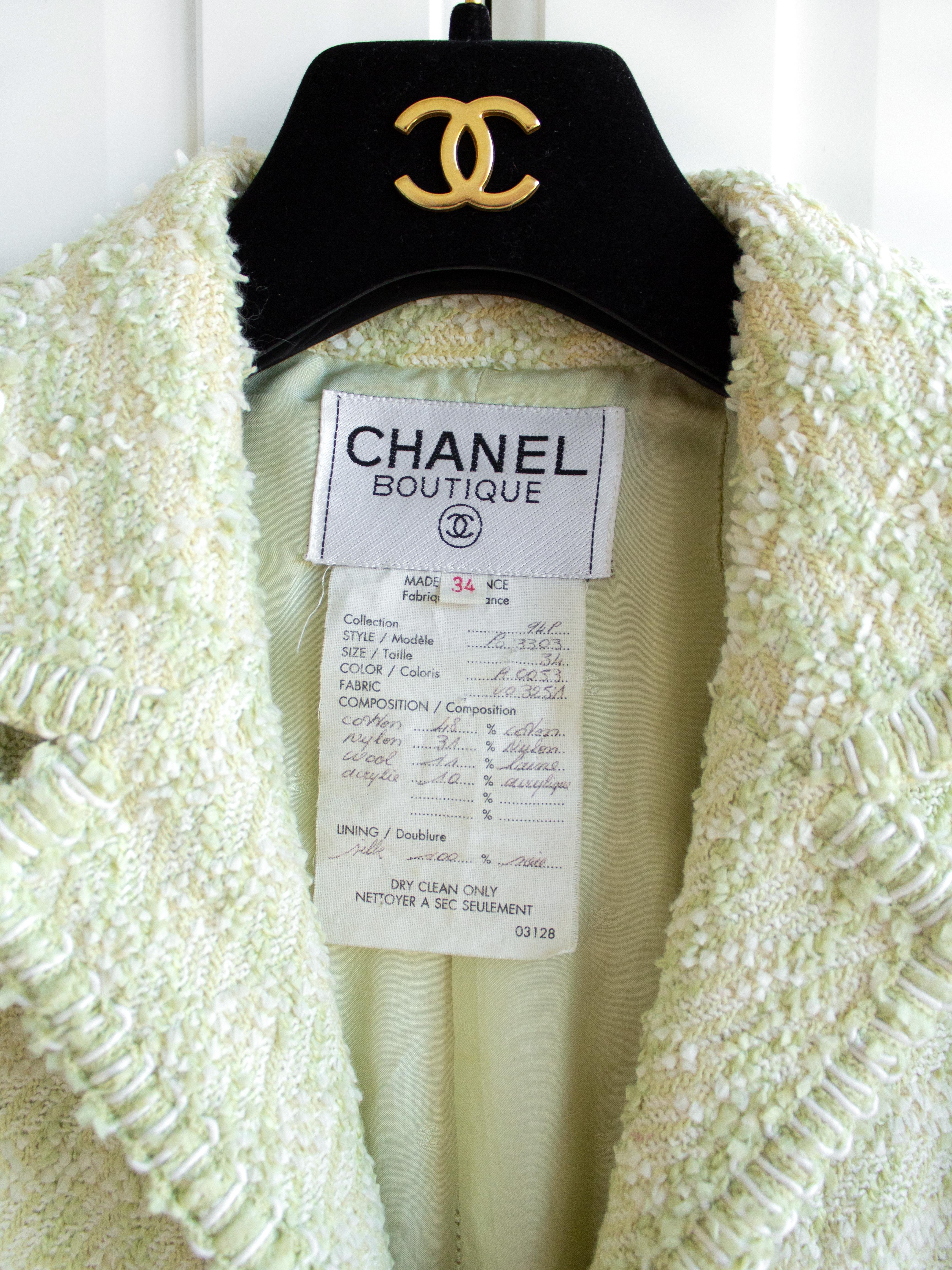 chanel green suit