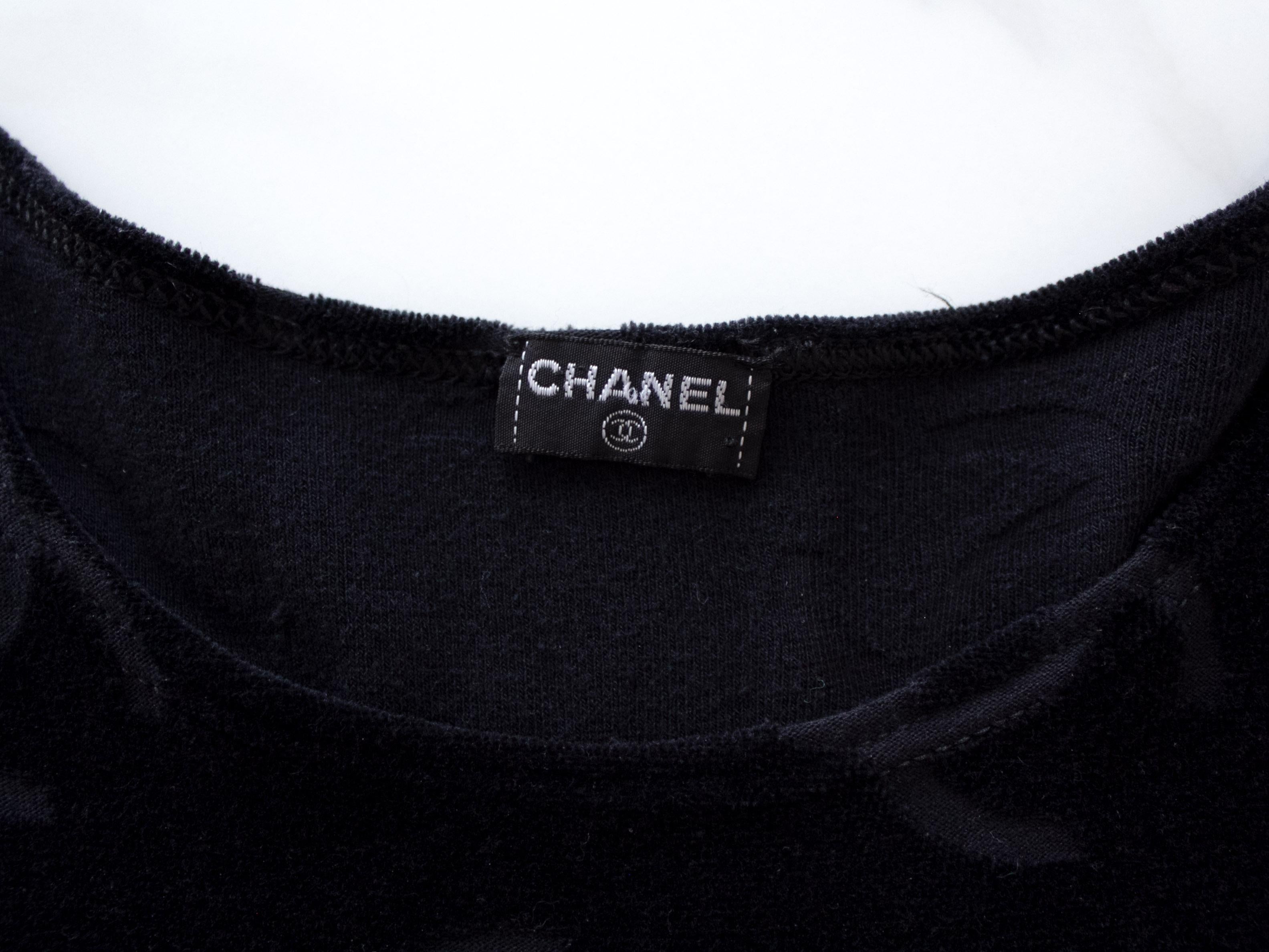 Chanel Vintage Spring 1996 Black CC Logo Velour Mini LBD 96P Dress 3