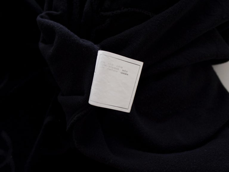 Chanel Vintage Spring 1996 Black CC Logo Velour Mini LBD 96P Dress For Sale 4