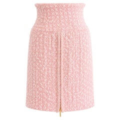 Chanel Vintage Primavera/Verano 1995 95P Barbie Minifalda de tweed rosa