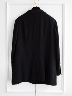 Chanel Vintage Spring/Summer 1995 Black Gold CC Cotton 95P LBJ Jacket