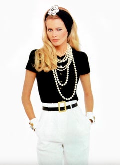 Chanel Vintage Spring/Summer 1995 Black White CC Belt Linen 95P Jumpsuit