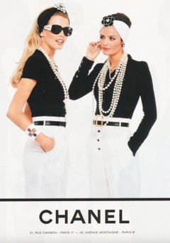 Chanel Vintage Spring/Summer 1995 Black White CC Belt Linen 95P Jumpsuit