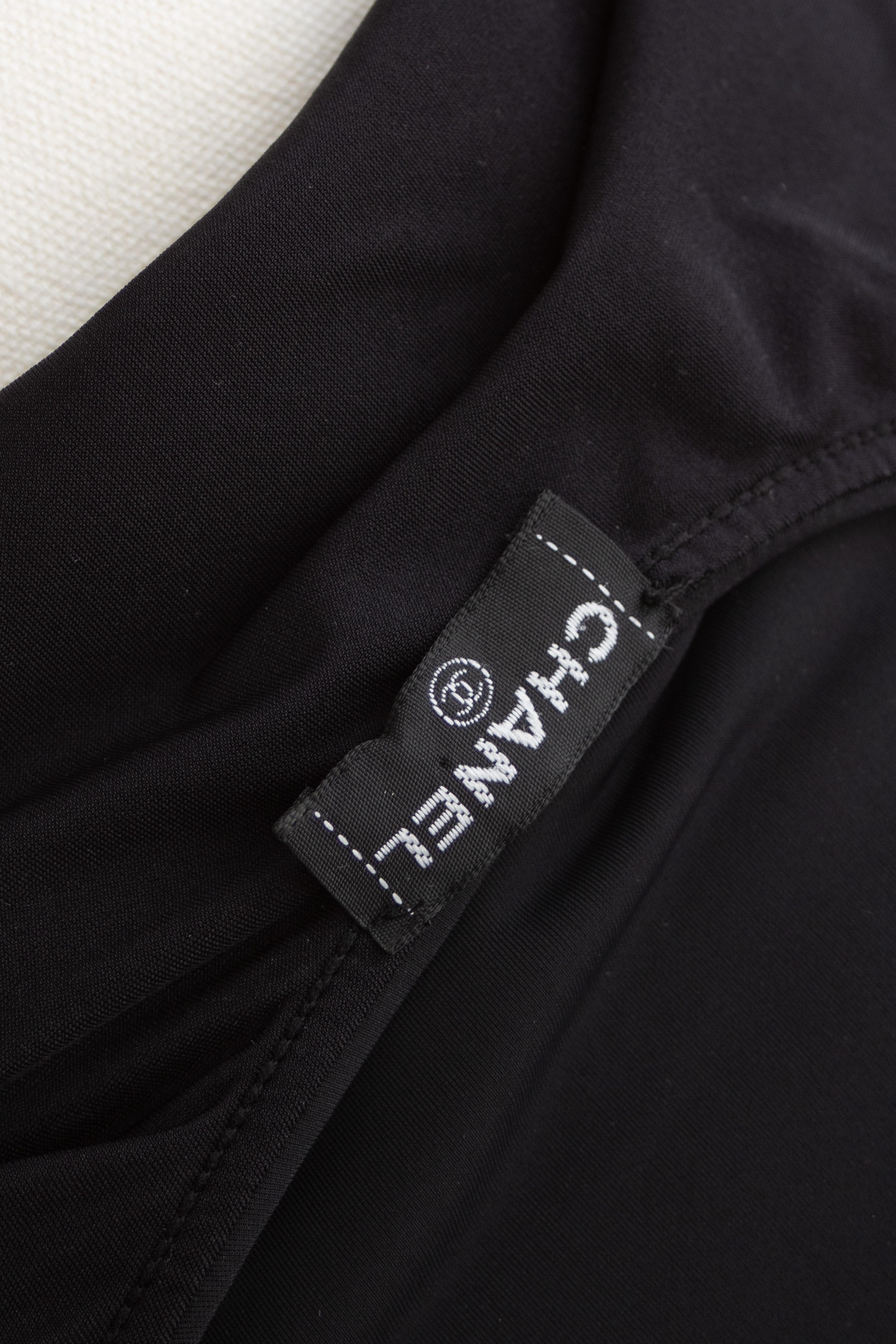 Chanel Vintage Frühjahr/Sommer 1997 Schwarz Weiß CC Logo 97P Bodysuit Badeanzug mit Logo im Angebot 8