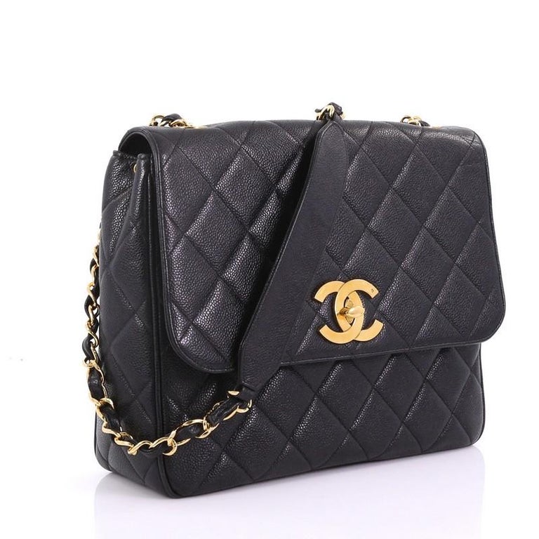 Chanel Vintage Square CC Flap Bag Quilted Caviar Medium at 1stDibs  chanel  square bag, chanel vintage square bag, chanel vintage square flap bag