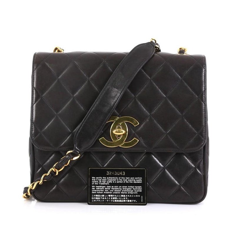 Medium Square Bag Quilted Flap Chain Strap