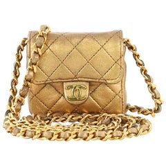 Chanel Vintage Square CC Flap Bag Cuir Matelassé Micro