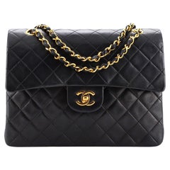 Chanel Vintage Square Classic Double Flap Bag Quilted Leather Medium