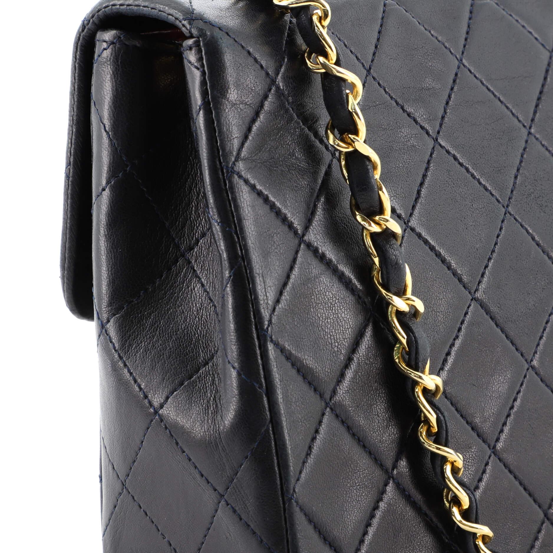 Chanel Vintage Square Classic Flap Bag Quilted Lambskin Small 2