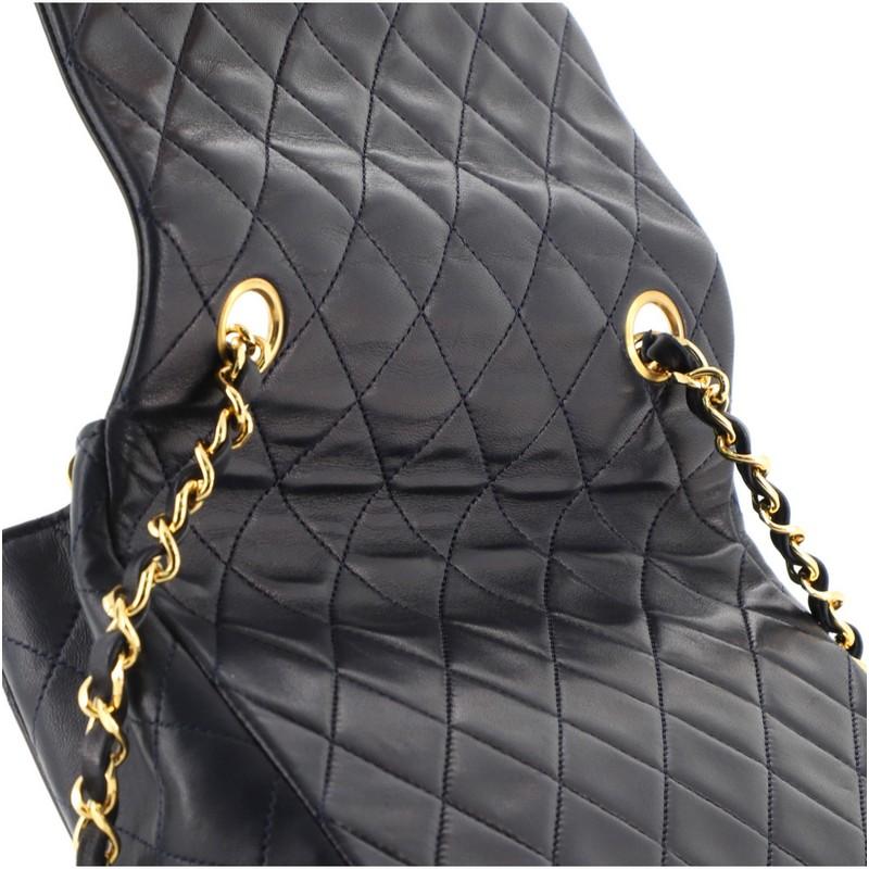 Women's or Men's Chanel Vintage Square Classic Flap Bag Quilted Lambskin Small