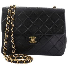 Chanel Vintage Square Classic Flap Bag Quilted Lambskin Small