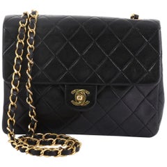 Chanel Vintage Square Classic Flap Bag Quilted Lambskin Small