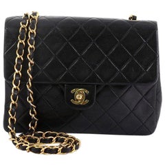 Chanel Vintage Square Classic Flap Bag Quilted Lambskin Small