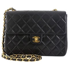 Chanel Vintage Square Classic Flap Bag Quilted Lambskin Small 
