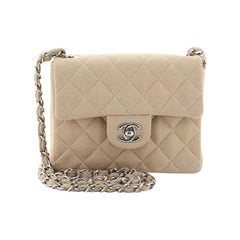 Chanel Vintage Square Classic Single Flap Bag Quilted Jersey Mini Chanel Vintage Square Classic Single Flap Bag Quilted Jersey Mini