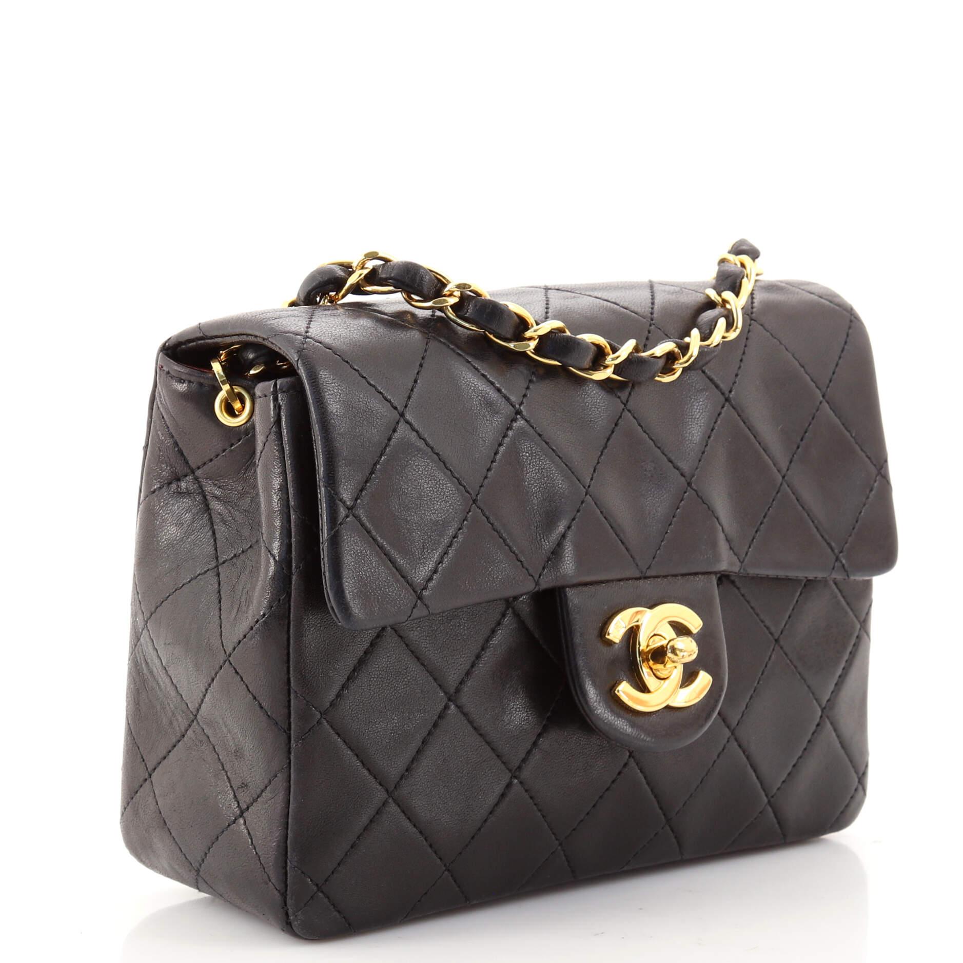 black chanel bag with red interior