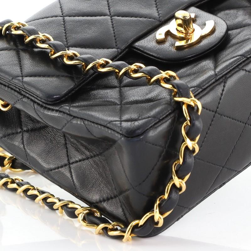 Chanel Vintage Square Classic Single Flap Bag Quilted Lambskin Mini 2