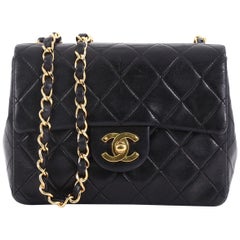 Chanel Vintage Square Classic Single Flap Bag Quilted Lambskin Mini Chanel Vintage Square Classic Single Flap Bag Quilted Lambskin Mini