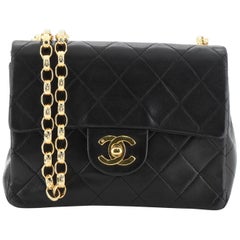 Chanel Vintage Square Classic Single Flap Bag Quilted Lambskin Mini Chanel Vintage Square Classic Single Flap Bag Quilted Lambskin Mini